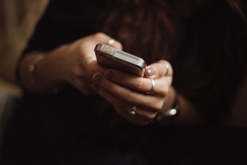 a woman chatting on her phone